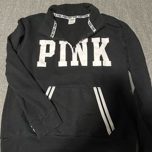 Black Victoria secret quarter zip sweatshirt.